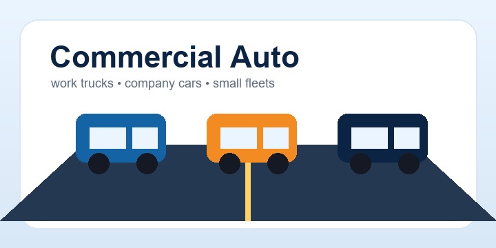 Commercial auto insurance for work vehicles