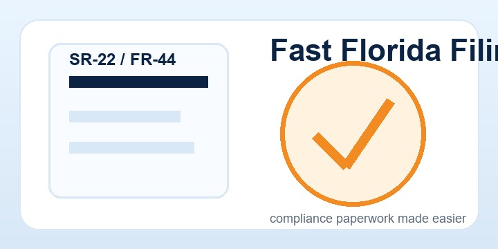 Fast Florida SR-22 and FR-44 filing help
